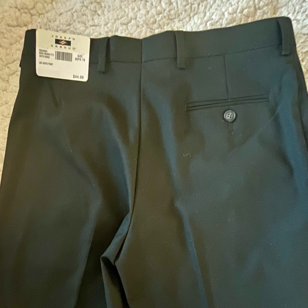 NWT Joseph Abboud boys black dress pants size 18